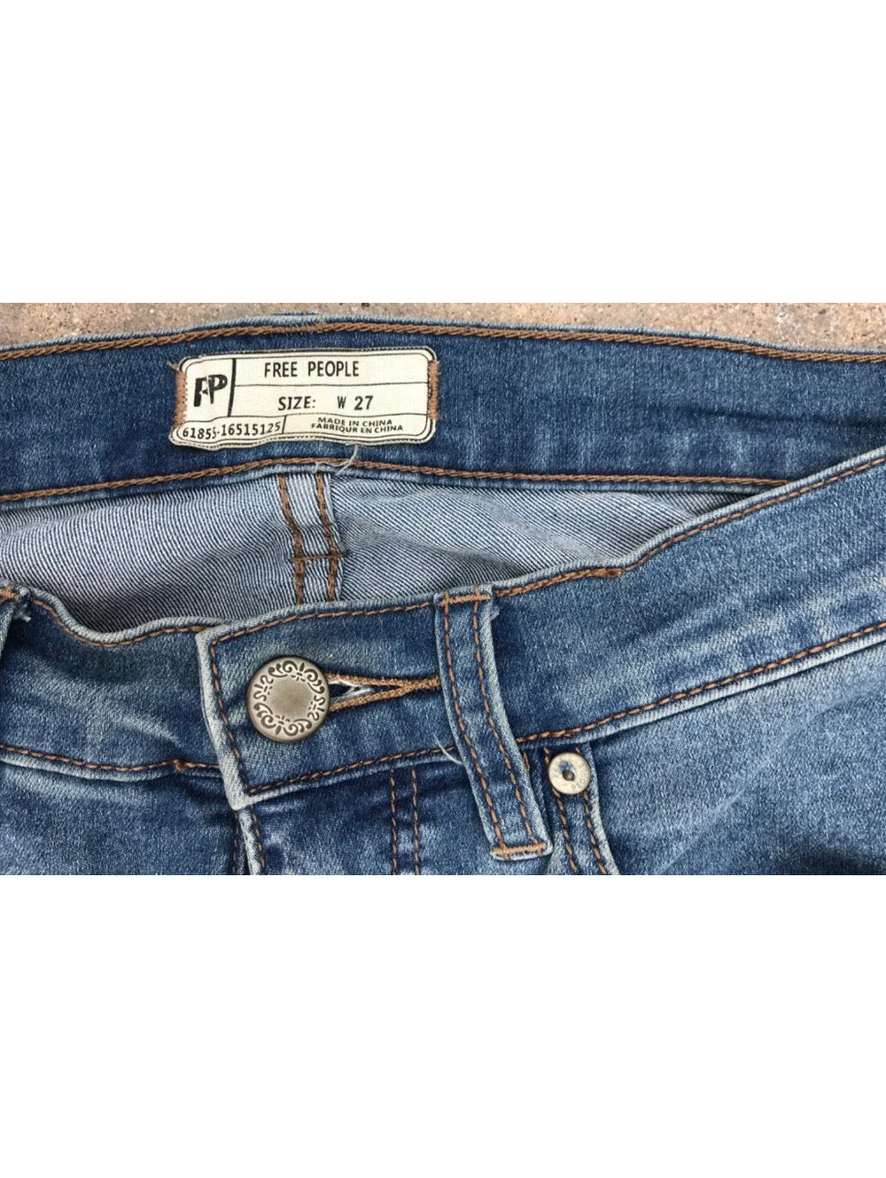 We The Free People Jeans Womens 27W Blue Denim High Rise Bootcut Flared Boho